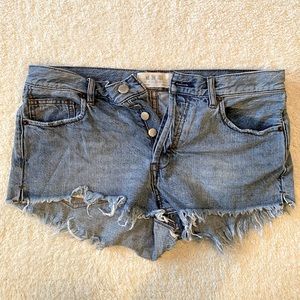 Free People Denim Shorts in Light Denim, Women’s Size 28